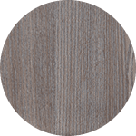 Close-up of Ergo Operative desk material. Modern, textured gray wood grain finish. Perfect for open spaces and studio offices.