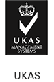 UKAS logo. United Kingdom Accreditation Service for Footer management systems.