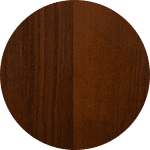 Ergo Operative desk wood sample. Modern office furniture in a rich, warm brown tone.
