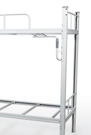 Durable silver Metal Beds. Bunk bed frame. Space-saving design.
