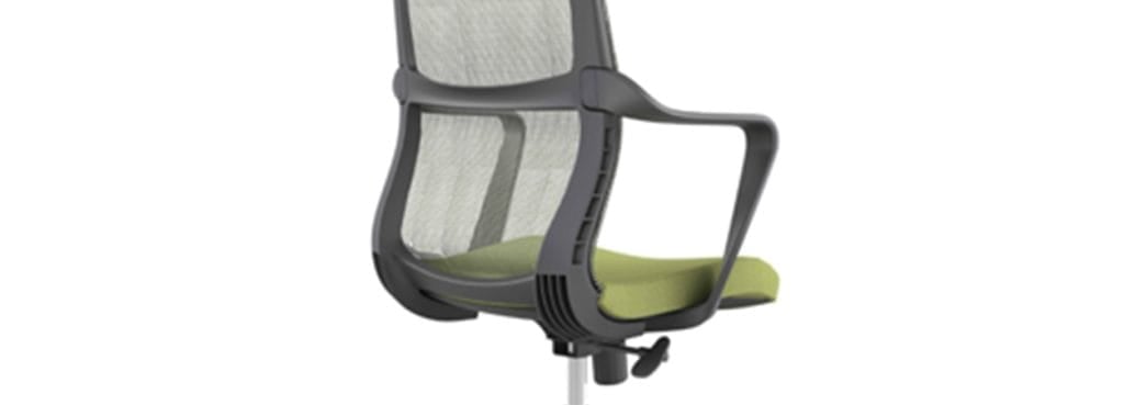 CH-145 office chair with green seat and mesh back.