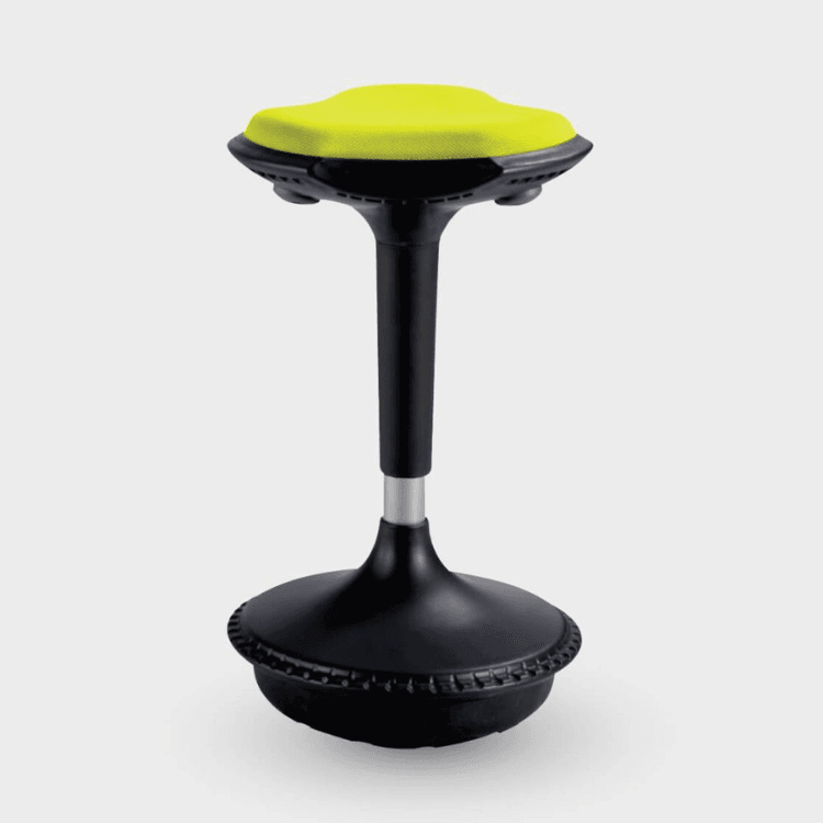 Black Sitool stool with a vibrant yellow seat, perfect for modern spaces.