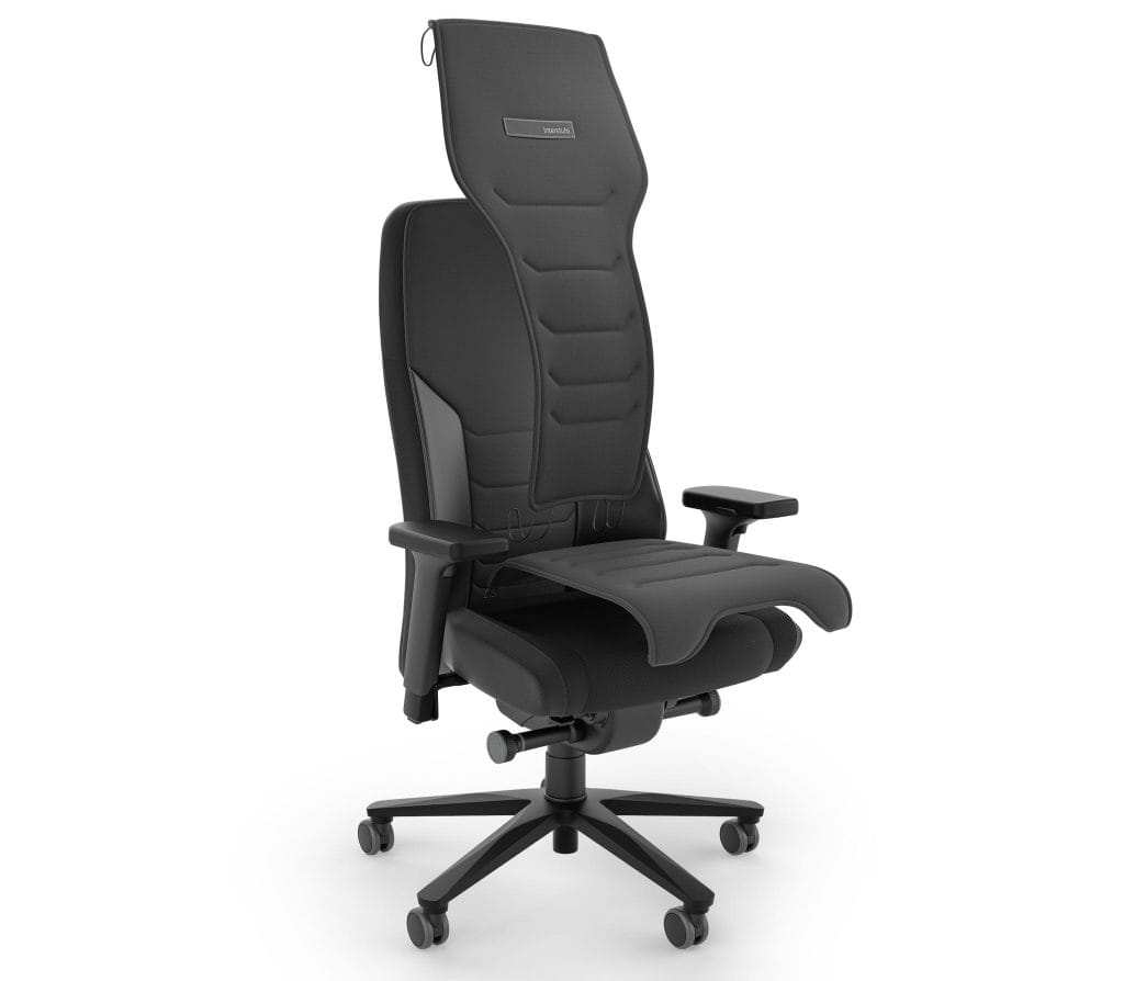 Ergonomic black TWENTYFOURis5 office chair by Interstuhl. Executive seating for private offices.