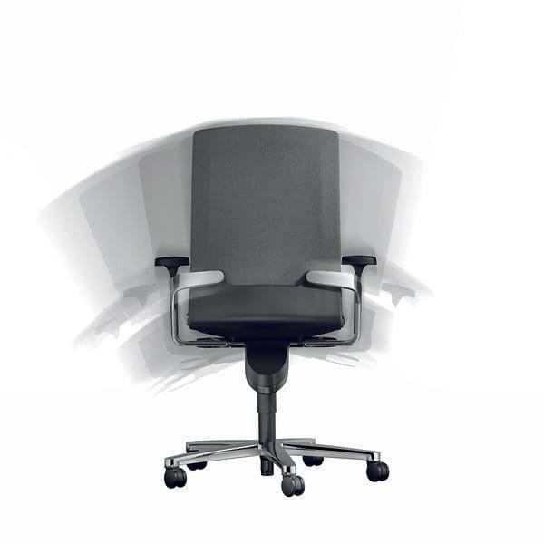Wilkhahn ON office chair in gray, featuring Trimension for dynamic, healthy sitting.