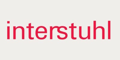 Interstuhl logo, a red logotype on a white background.
