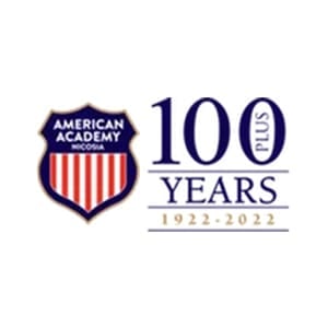 American Academy Nicosia (AAN) logo marking 100+ years, 1922-2022. One of our clients.