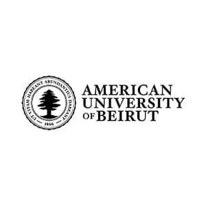 American University of Beirut (AUB) logo. Our Clients include AUB.