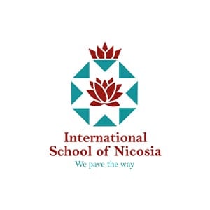 International School of Nicosia logo. ISNSchool's emblem with a lotus flower design. Our Clients.