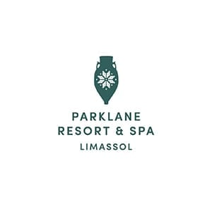 Parklane Resort & Spa logo. Our client's logo features a stylized vase and the text Parklane Resort & Spa Limassol.