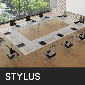 Studio office with a Stylus conference table and chairs.