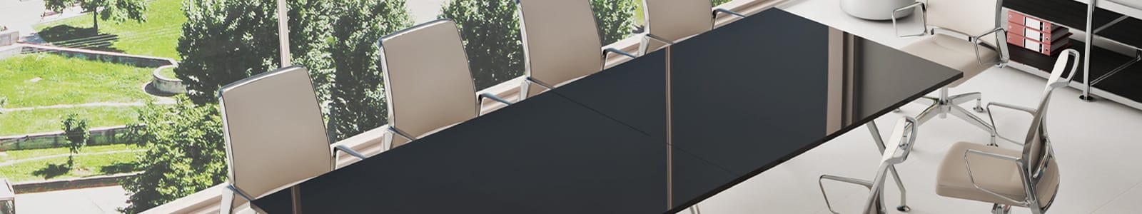 Stylus PDF Series header: Conference room with a black table and office chairs.
