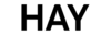 HAY logo. Black text on a white background. HAY filter.