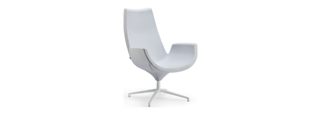 Beetle Lounge Chair by Infiniti in white.