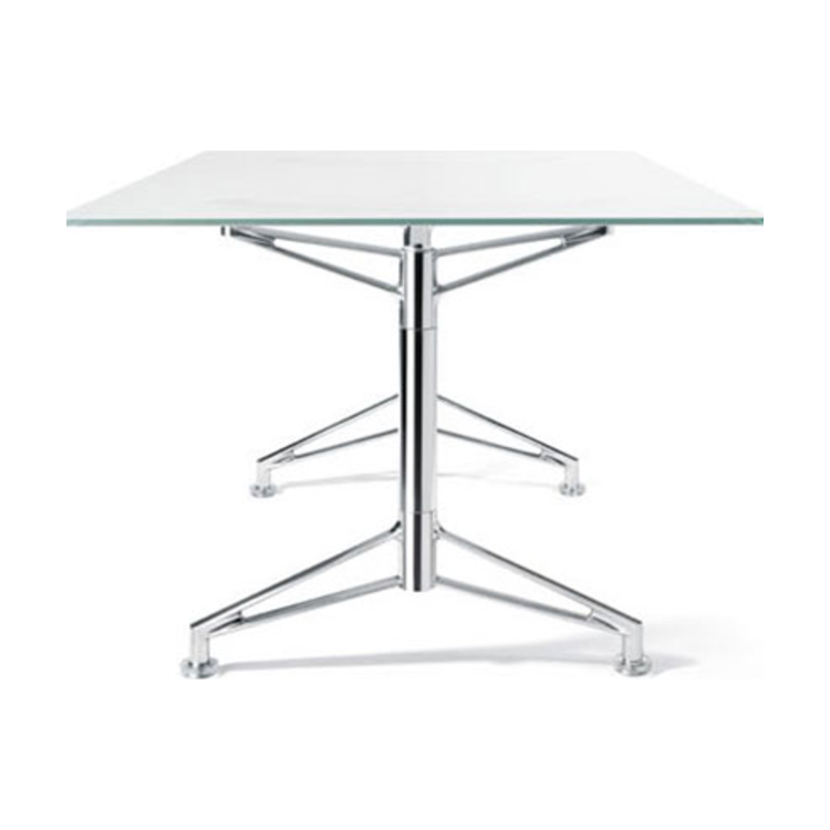 Fascino-2 rectangular conference table by Interstuhl with open metal legs.