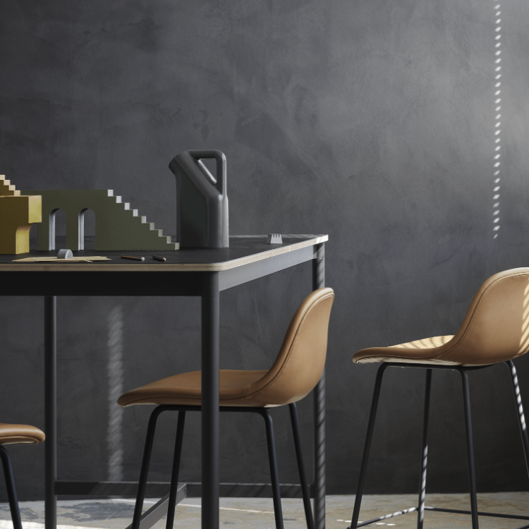 Fiber Bar Stool by Muuto in a styled interior