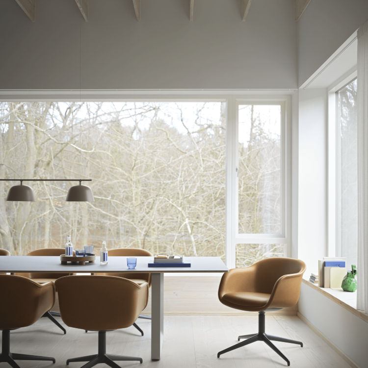 Fiber Conference Armchair by Muuto in a styled interior