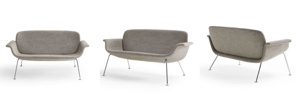 KN05 Settee by Knoll, details.