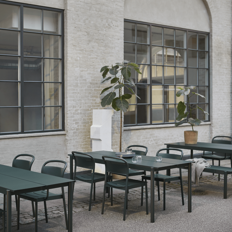Linear Steel Side Chair by Muuto in a styled interior