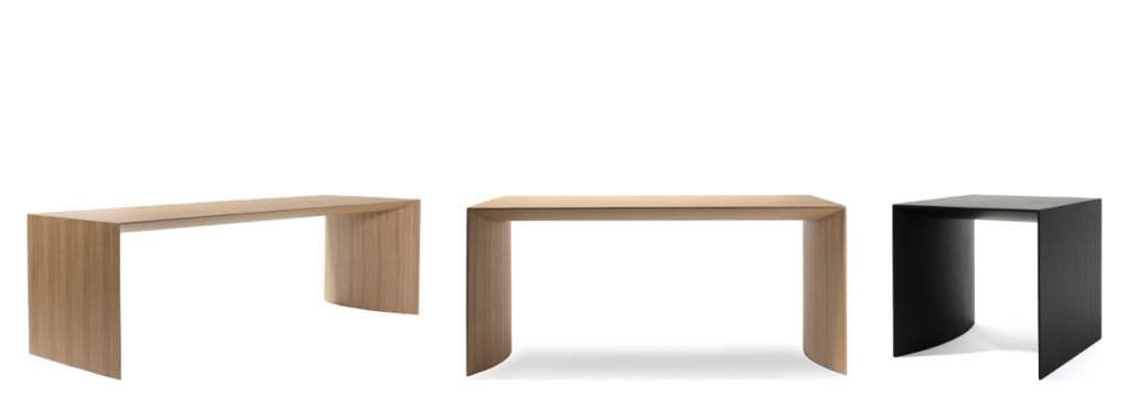 Museum Bench by Infiniti in oak and black.