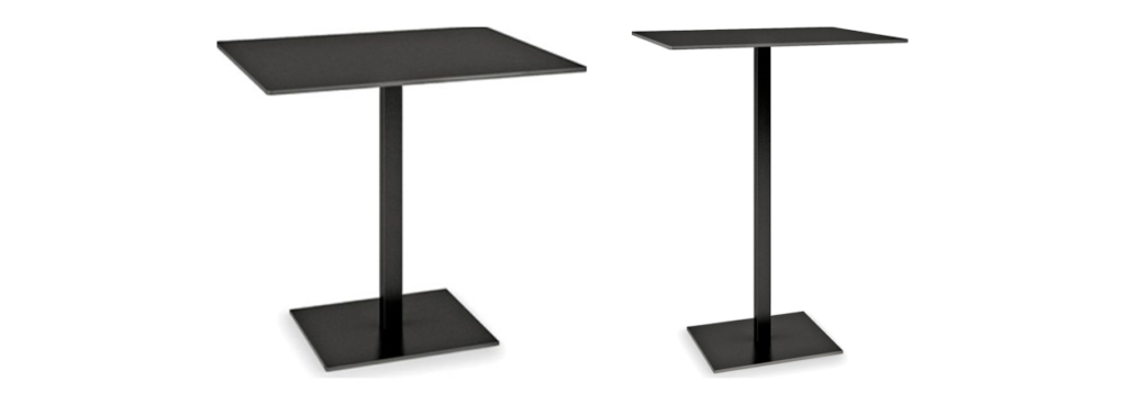 Plano Table by Infiniti in low and high versions.