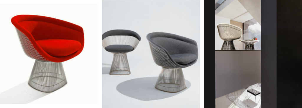 Platner Lounge Chair by Knoll, details.
