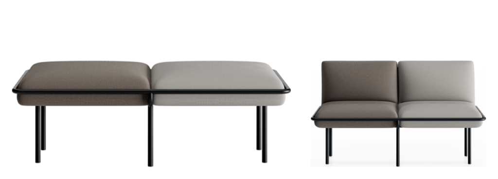 Sys Modular Sofa by Infiniti in two configurations.