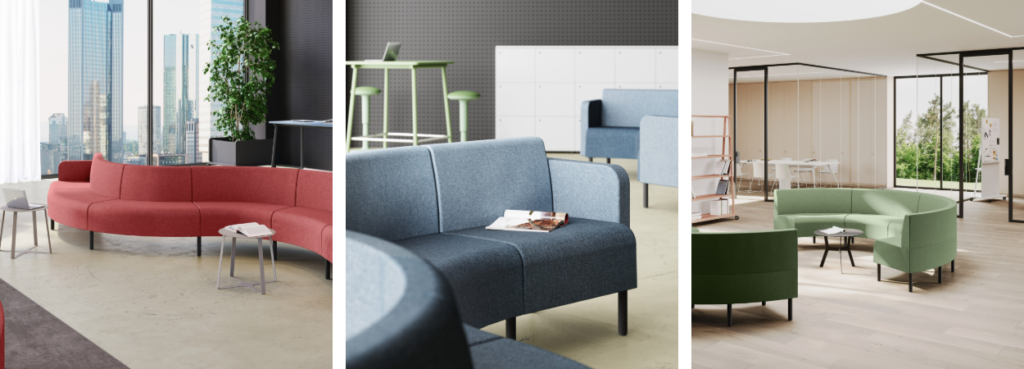 Trailer Modular Seating by LAS Mobili, details.