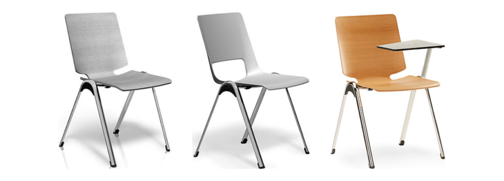 VLEGSis3 by Interstuhl in wooden and plastic shell versions.