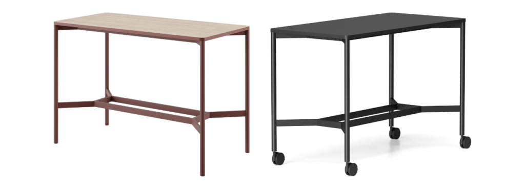 Versable Meeting Table by Infiniti, high table with footrest.