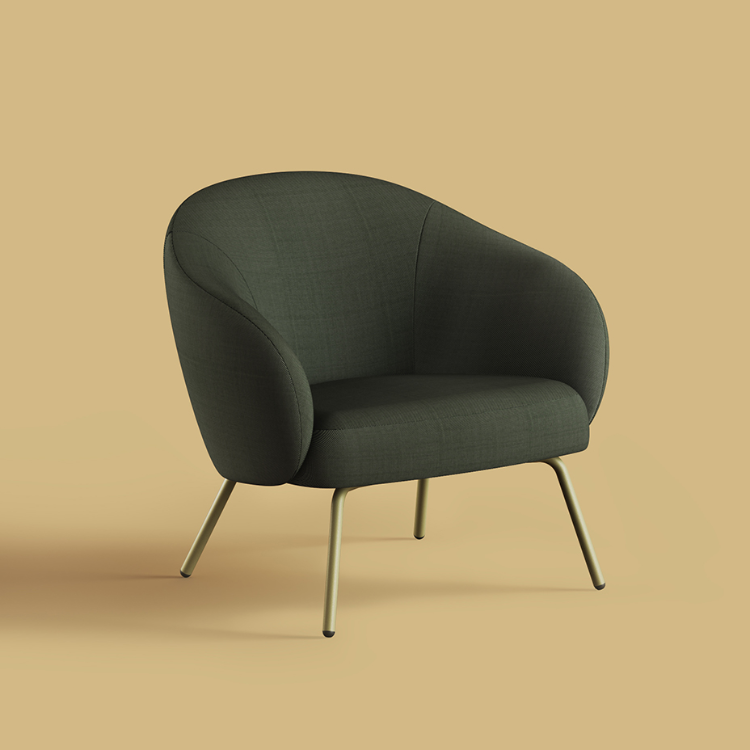 Volta lounge chair by Infiniti in a styled interior.