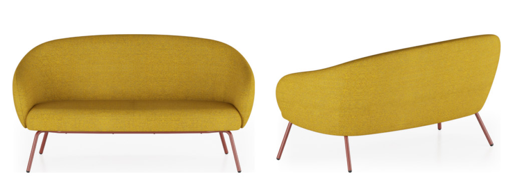 Volta Sofa by Infiniti from the front and side.