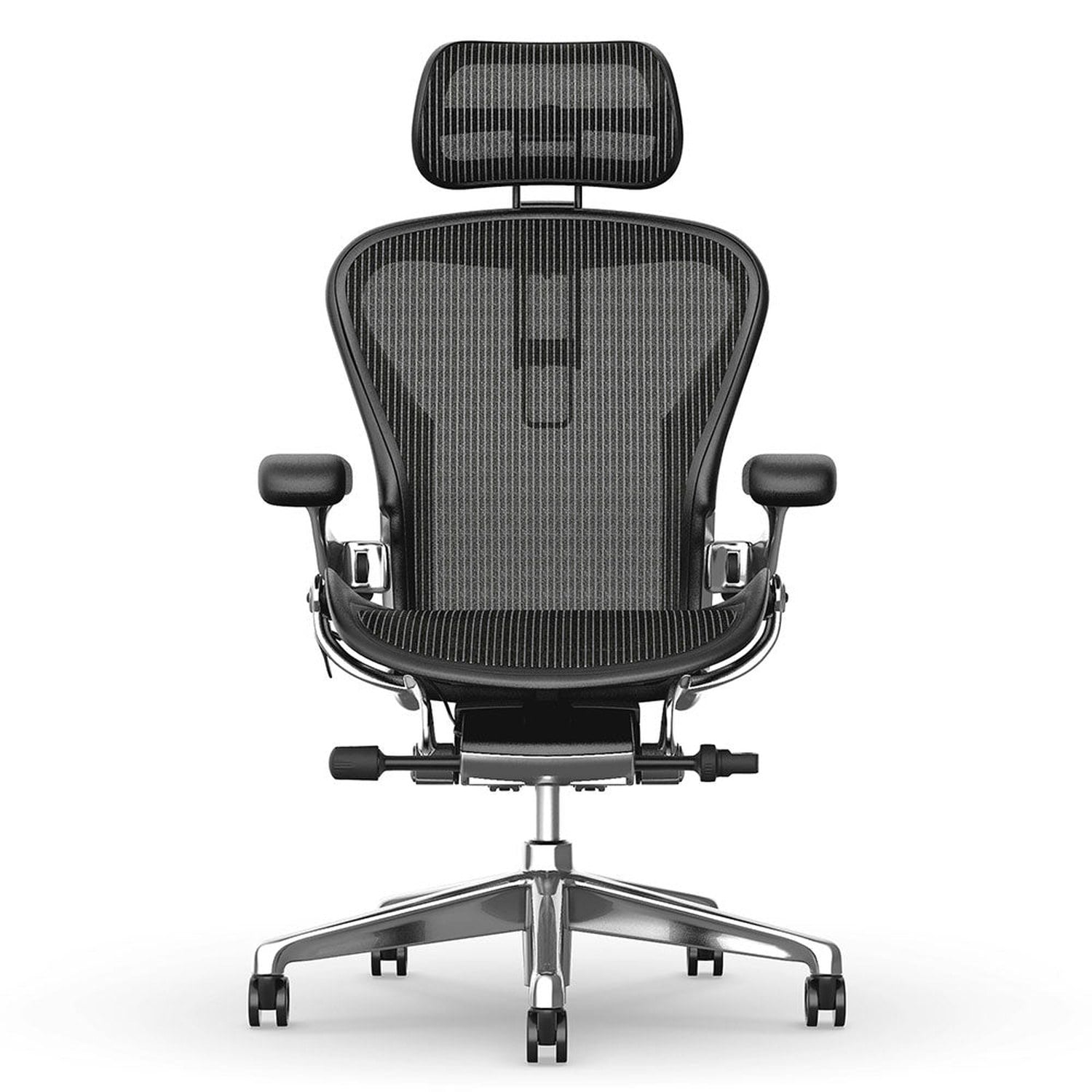 Atlas Headrest fitted to an Aeron chair