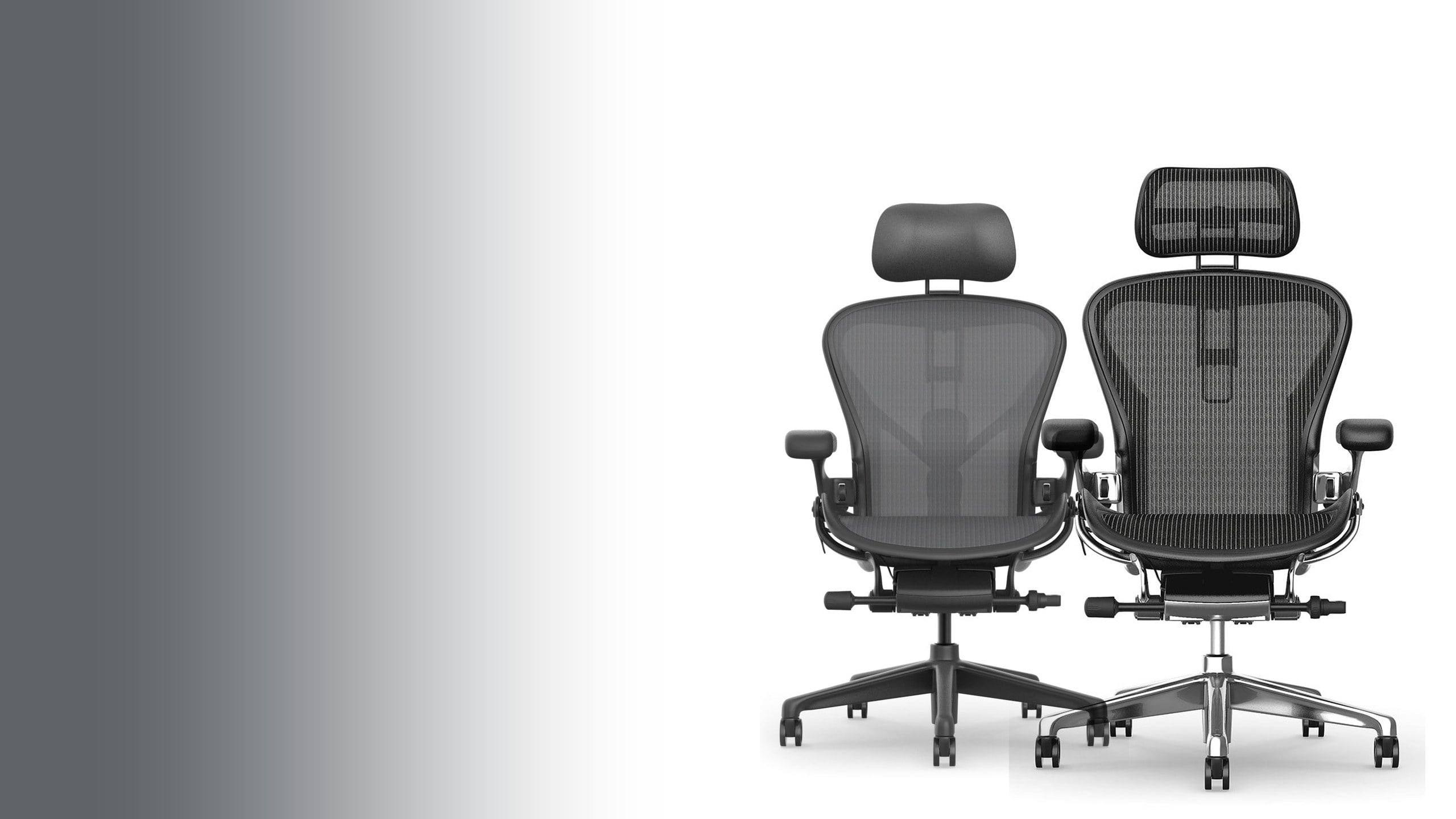 Aeron chairs fitted with Atlas Headrest headrests