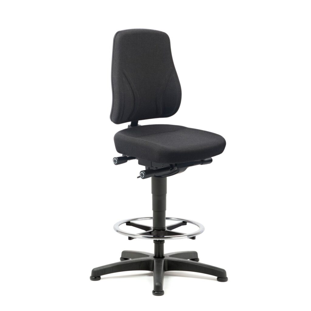 High ALL-IN-ONE TREND chair with foot ring on glides