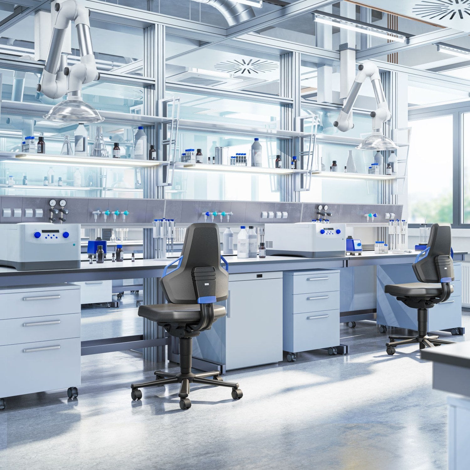 Bimos NEXXIT chairs in a laboratory