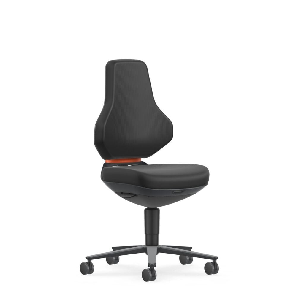 Bimos LABORATORY TEXON chair in Skintec on castors