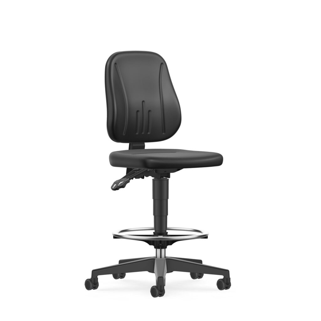 High UNITEC work chair with foot ring