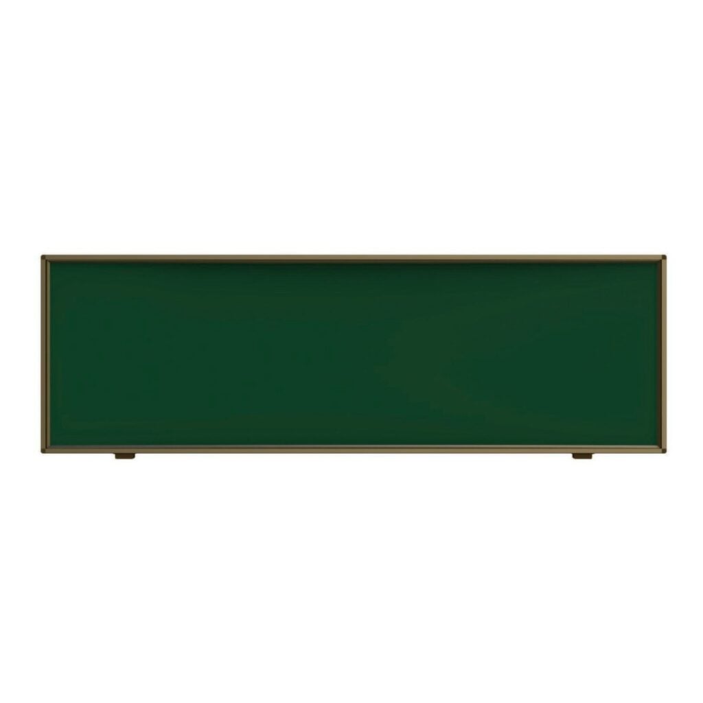 Wide curved green classroom chalkboard