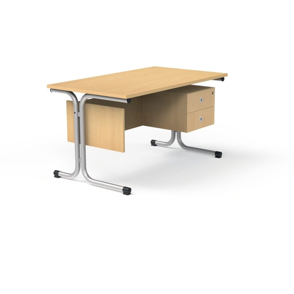 2144 teacher desk on double-C frame