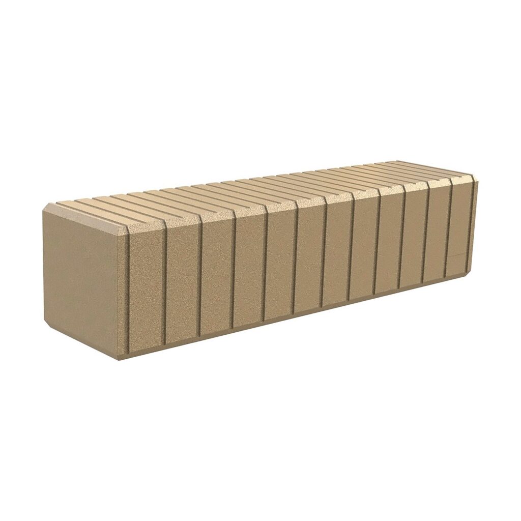 Heba straight bench in sand colour