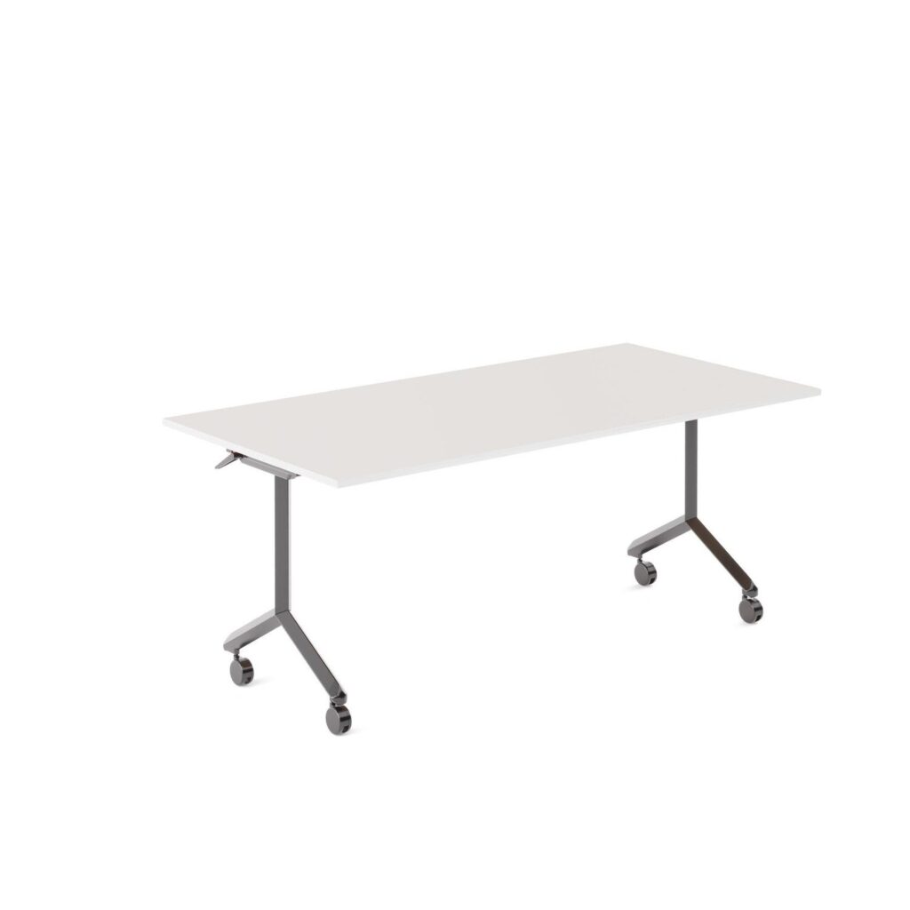 I TEACH flip-top teacher desk on castors