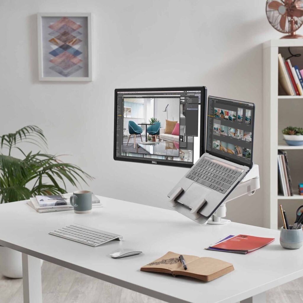 Lima Monitor Arm with Laptop Mount by Colebrook Bosson Saunders