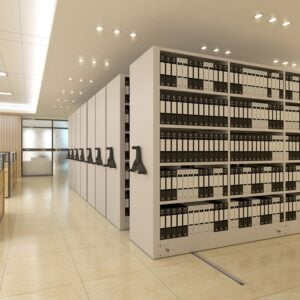 Mobile Archive Shelving with Handwheels