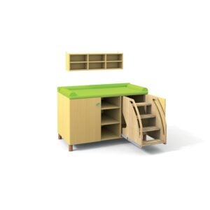 Nursery Changing Table with Pull-Out Stair