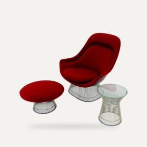 Αναπαυτική πολυθρόνα και σκαμπό Platner