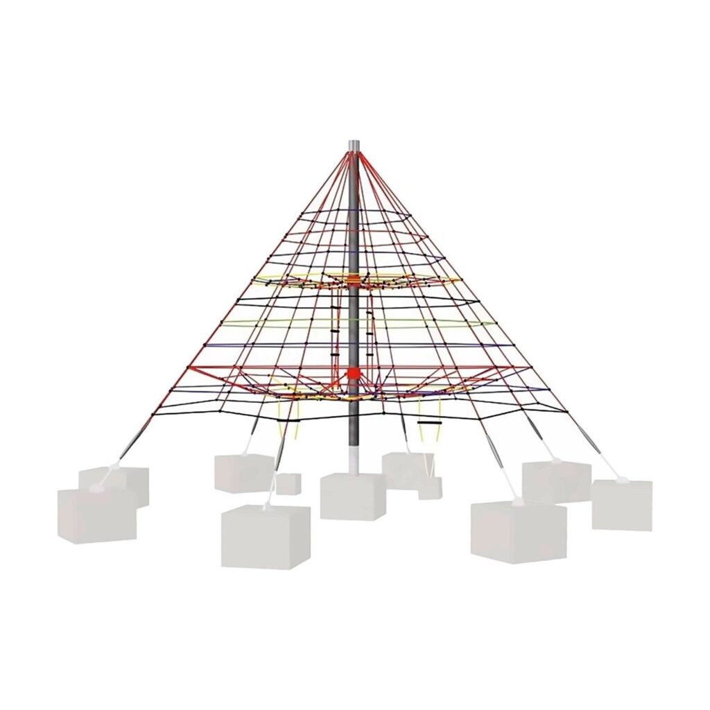 Rope climbing pyramid, 4.5 m