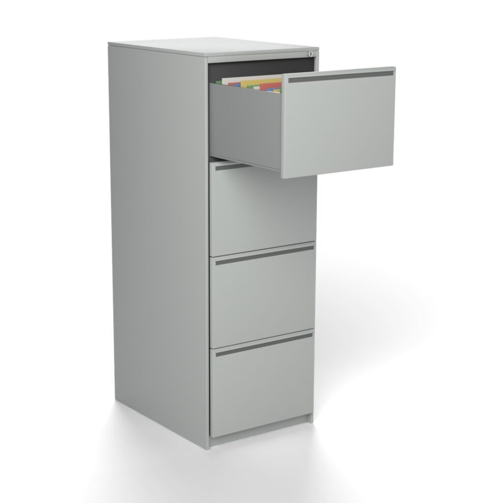 4-drawer roneo with top drawer open and hanging files